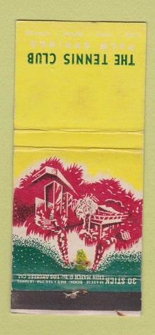 Matchbook Cover - Tennis Club WEAR 30 Stick