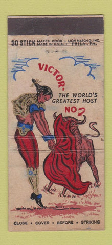 Matchbook Cover - Tarello's Philadelphia PA POOR BACK WORN 30 Stick