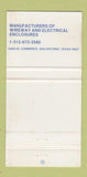 Matchbook Cover - Electric Products Glo Jo San Antonio TX 30 Strike