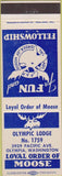 Matchbook Cover - Matchbook Cover Moose Lodge Olympia WA