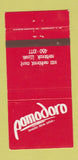 Matchbook Cover - Pomodoro Italian Northbrook IL 30 Strike
