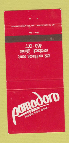 Matchbook Cover - Pomodoro Italian Northbrook IL 30 Strike