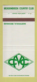 Matchbook Cover - Meadowbrook Country Club Northville MI 30 Strike