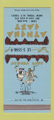 Matchbook Cover - Athena East New York City 30 Strike