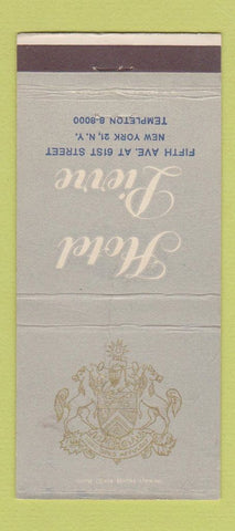 Matchbook Cover - Hotel Pierre New York City WORN CREASED 30 Strike