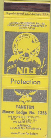 Matchbook Cover - Matchbook Cover Moose Lodge Yankton SD