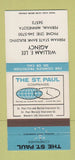 Matchbook Cover - William Lee Insurance Agency Perham MN 30 Strike