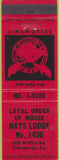 Matchbook Cover - Matchbook Cover Moose Lodge Pittsburgh PA