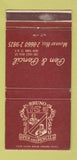 Matchbook Cover - Bruno Pen and Pencil New York City WEAR 30 Strike