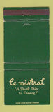 Matchbook Cover - Le Mistral French Restaurant New York City WEAR 30 Strike