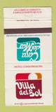 Matchbook Cover - Villa Del Sol Corpus Christi TX Galveston WEAR 30 Strike