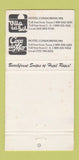 Matchbook Cover - Villa Del Sol Corpus Christi TX Galveston WEAR 30 Strike