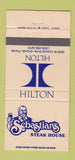 Matchbook Cover - Hilton Hotel Orlando FL Sebastian's Steak 30 Strike