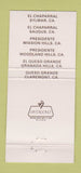 Matchbook Cover - Queso Grande Claremont CA Saugus Sylmar  30 Strike