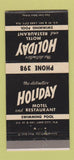Matchbook Cover - Holiday Motel Restaurant Lake City FL 30 Strike