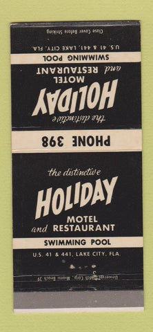 Matchbook Cover - Holiday Motel Restaurant Lake City FL 30 Strike