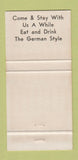 Matchbook Cover - Bavarian Inn Restaurant New York City 30 Strike