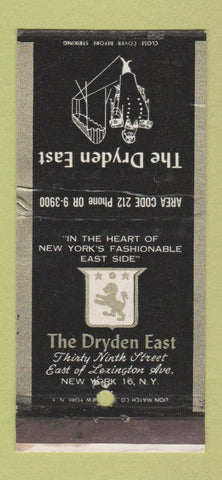 Matchbook Cover - Dryden East New York City WEAR 30 Strike