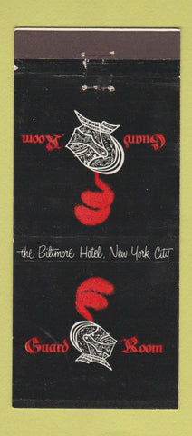 Matchbook Cover - Guard Room Biltmore Hotel New York City 21 Strike Feature