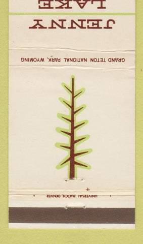 Matchbook Cover - Jenny Lake Lodge Grand Teton National Park WY 30 Strike