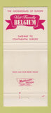 Matchbook Cover - Belgian Tourist Bureau Brussels Tourism 30 Strike