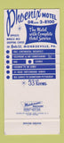 Matchbook Cover - Phoenix Motel Monroeville PA 30 Strike