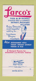 Matchbook Cover - Larco's Detroit MI restaurant 30 Strike