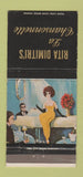 Matchbook Cover - Rita Dimitri's LA Chansonnette New York City 30 Strike
