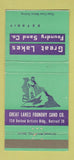 Matchbook Cover - Great Lakes Foundry Sand Detroit MI 30 Strike