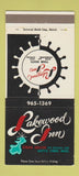 Matchbook Cover - Lakewood Inn Battle Creek MI 30 Strike