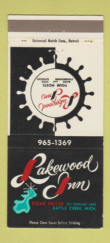 Matchbook Cover - Lakewood Inn Battle Creek MI 30 Strike