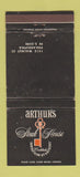 Matchbook Cover - Arthur's Steak House Philadelphia PA WEAR 30 Strike