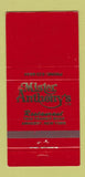 Matchbook Cover - Mister Anthony's Restaurant Amherst NY 30 Strike
