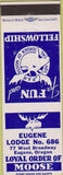 Matchbook Cover - Matchbook Cover Moose Lodge Eugene OR
