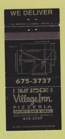 Matchbook Cover - Village Inn Pizza Skokie IL 30 Strike