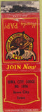 Matchbook Cover - Matchbook Cover Moose Lodge Iowa City IA WORN