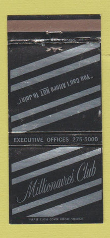 Matchbook Cover - Millionaires Club Chicago IL 30 Strike