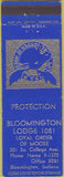 Matchbook Cover - Matchbook Cover Moose Lodge Bloomington IN