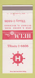 Matchbook Cover - Helm Inc Detroit MI binding imprinting mailing 30 Strike