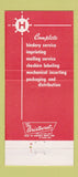 Matchbook Cover - Helm Inc Detroit MI binding imprinting mailing 30 Strike