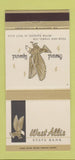 Matchbook Cover - West Allis State Bank WI 30 Strike