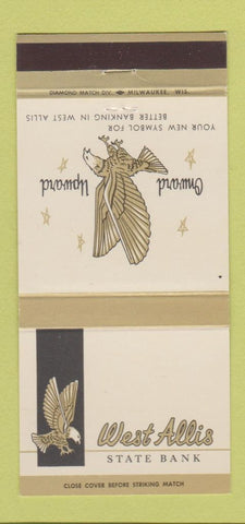 Matchbook Cover - West Allis State Bank WI 30 Strike