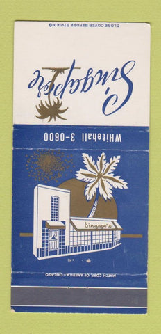 Matchbook Cover - Singapore Restaurant Chicago IL 30 Strike