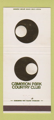 Matchbook Cover - Cameron Park Country Club Shingle Springs CA 30 Strike