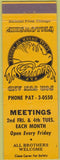 Matchbook Cover - Matchbook Cover Moose Lodge Patchogue LI NY NO NAME