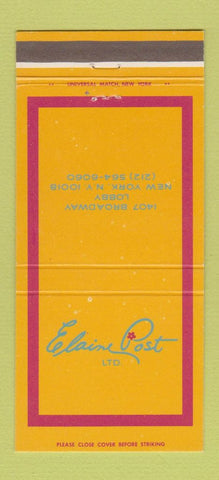 Matchbook Cover - Elaine Post New York City 30 Strike