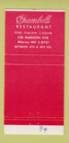 Matchbook Cover - Giambelli Ristorante New York City 30 Strike