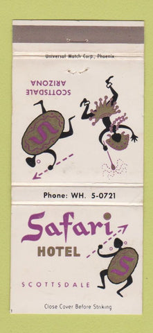 Matchbook Cover - Safari Hotel Scottsdale AZ WEAR 30 Strike