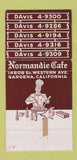 Matchbook Cover - Normandie Club Gardena CA WEAR 30 Strike