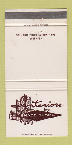 Matchbook Cover - Interiors by Shade Shop Akron OH WEAR 30 Strike
